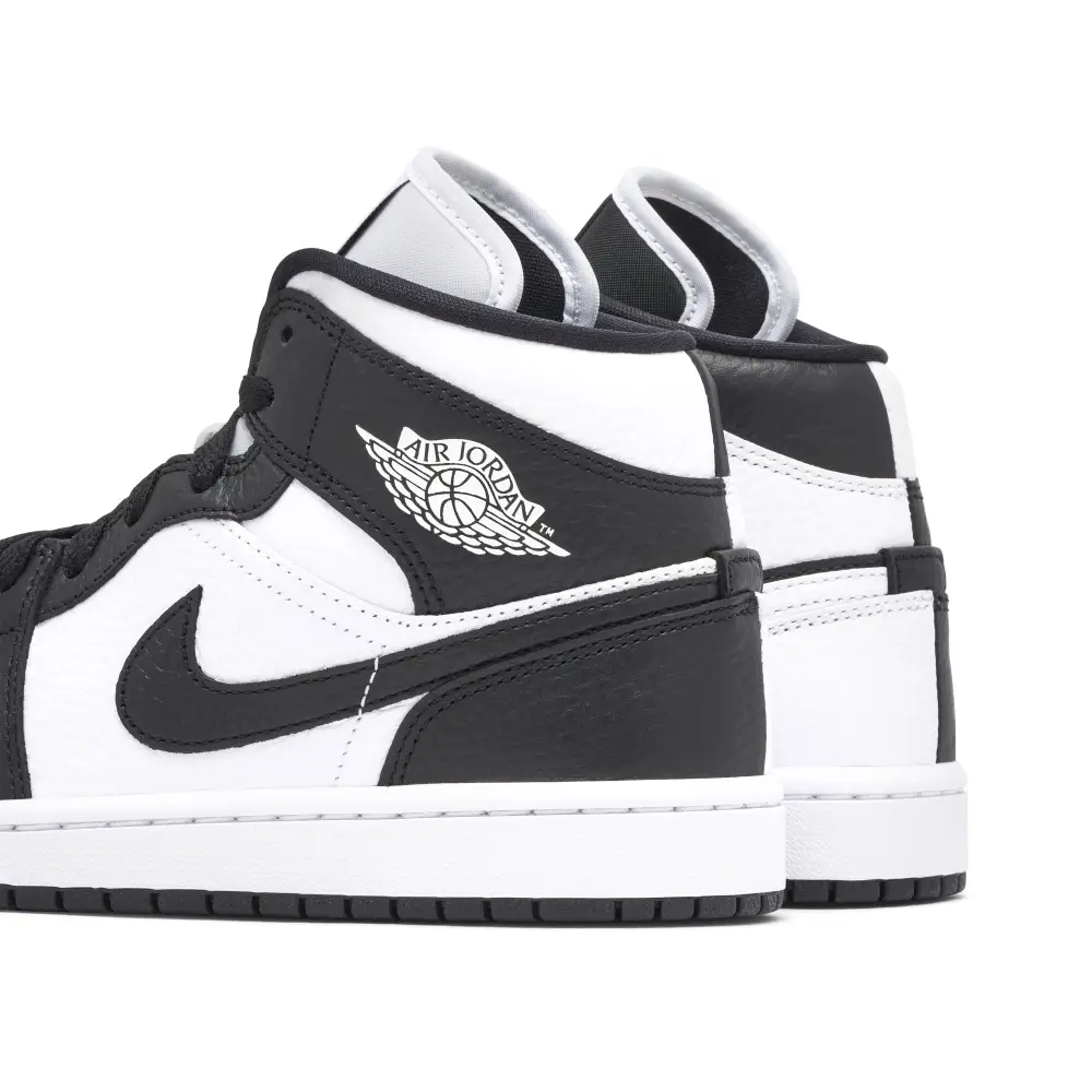 Air Jordan 1 Mid Split Black White Womens Two Tone