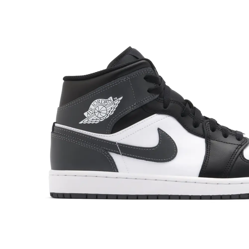 Air Jordan 1 Mid Black White Iron Grey