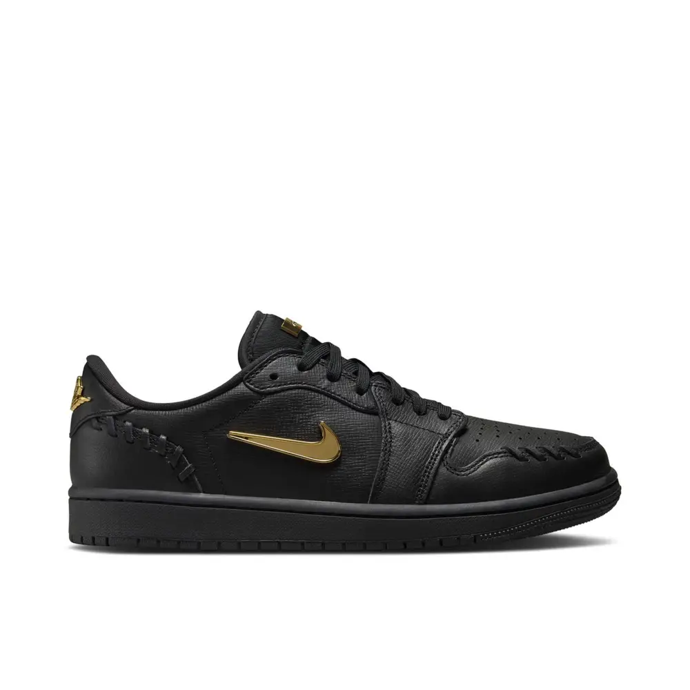 Air Jordan 1 Low Method of Make Black Metallic Gold Womens 