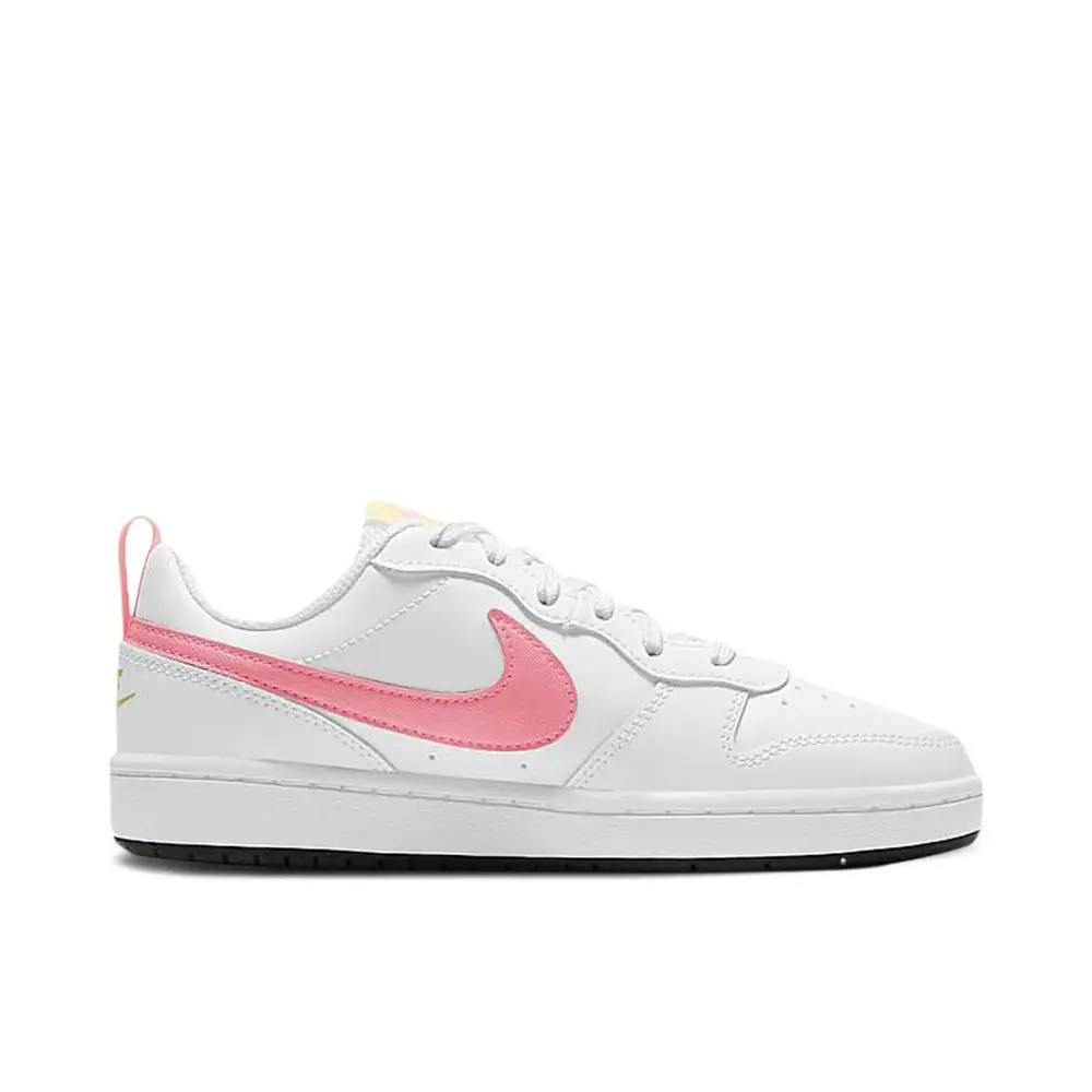 Nike Court Borough Low 2 White Light Citron GS 