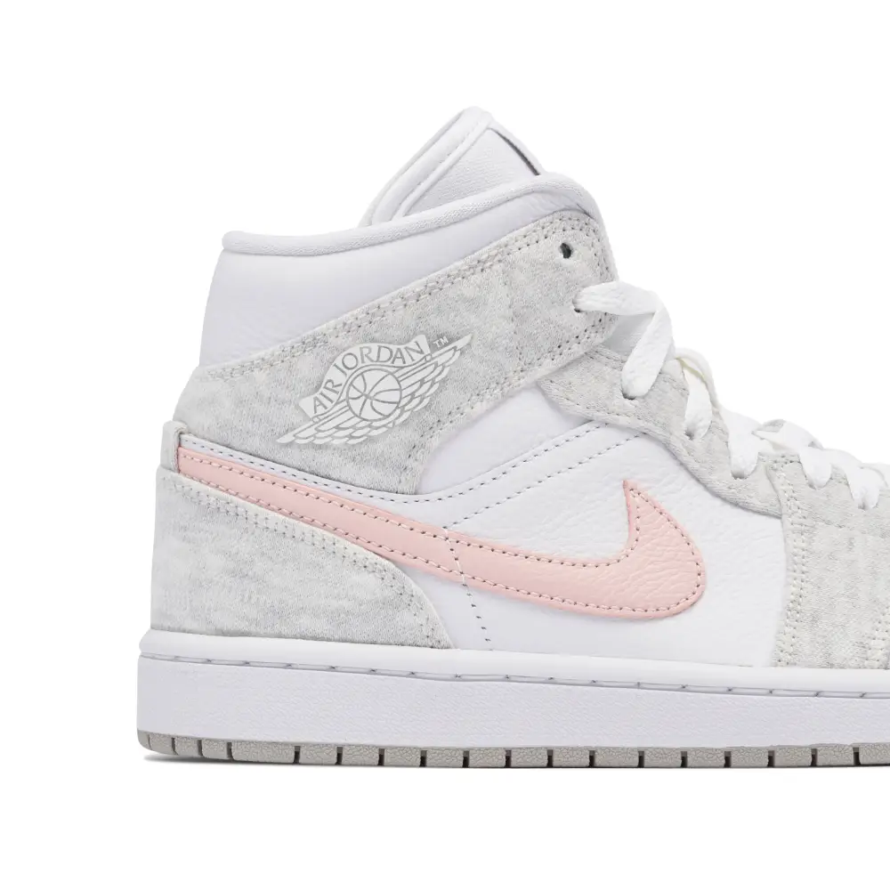 Air Jordan 1 Mid White Light Iron Ore Womens