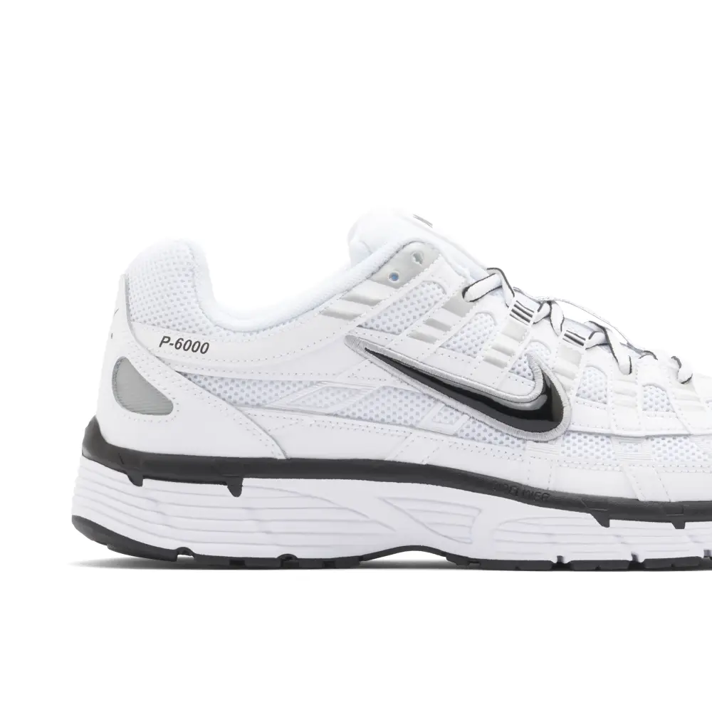 Nike P-6000 White Metallic Silver Black 