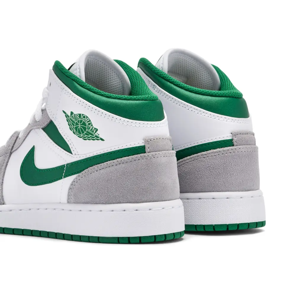 Air Jordan 1 Mid Grey Green GS 