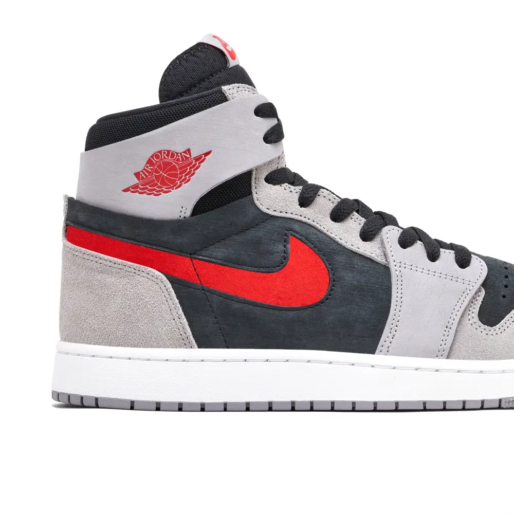 Air Jordan 1 High Zoom Air CMFT 2 Grey Fire Red 