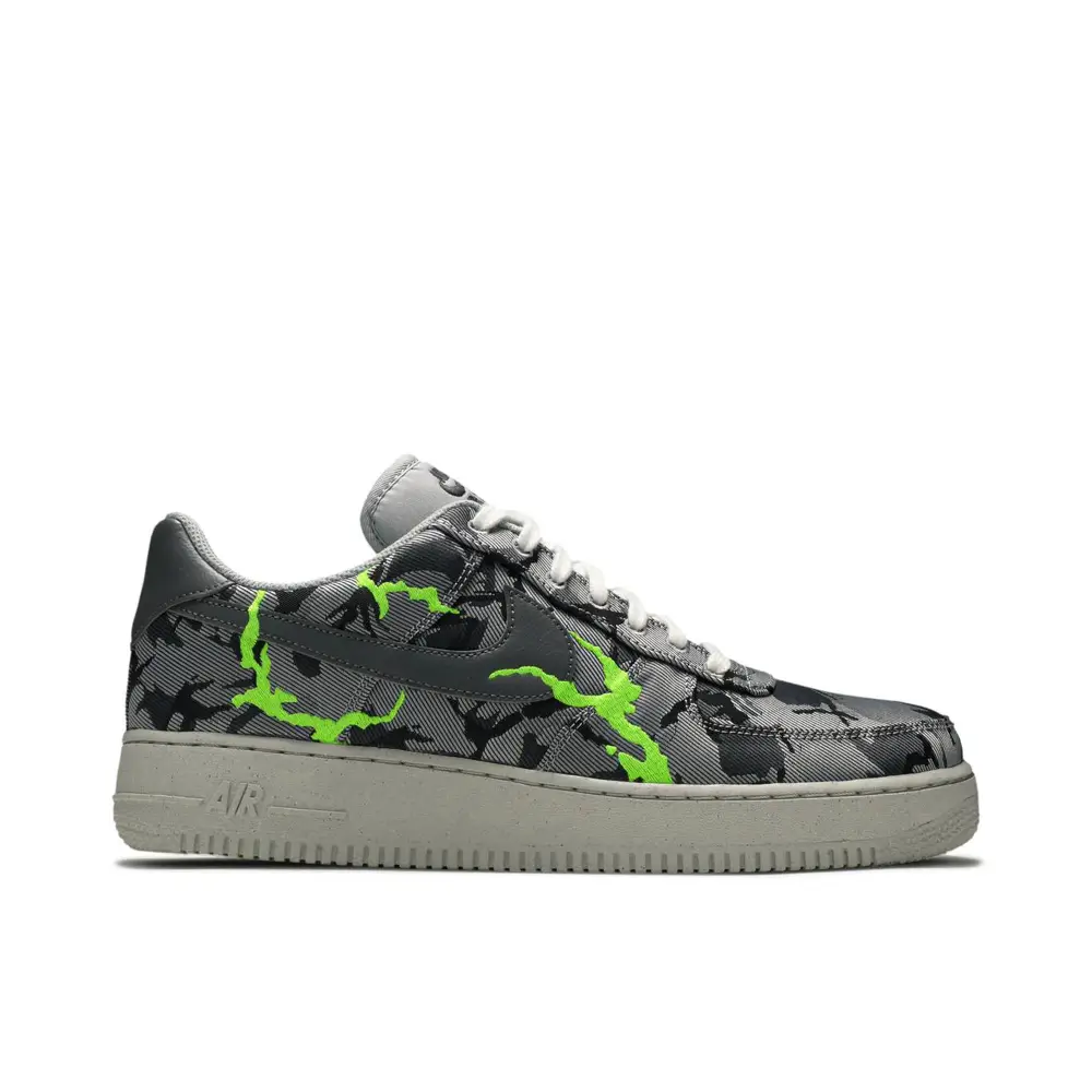 Nike Air Force 1 Low 07 LX Light Smoke Grey Green Camo Embroidery 