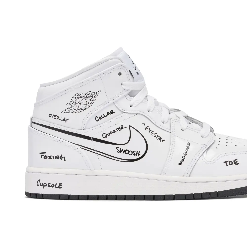 Air Jordan 1 Mid Schematic GS 