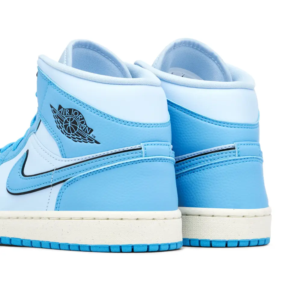 Air Jordan 1 Mid Ice Blue Womens 