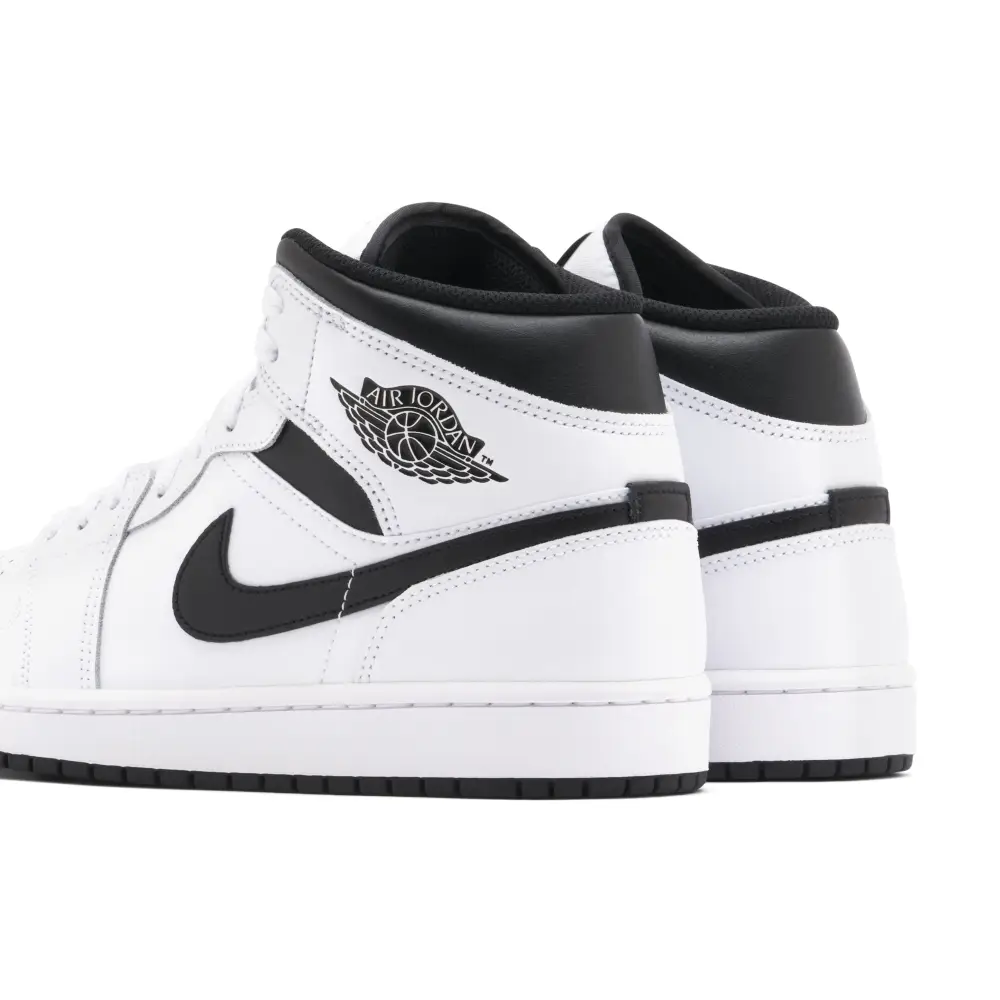 Air Jordan 1 Mid White Black 