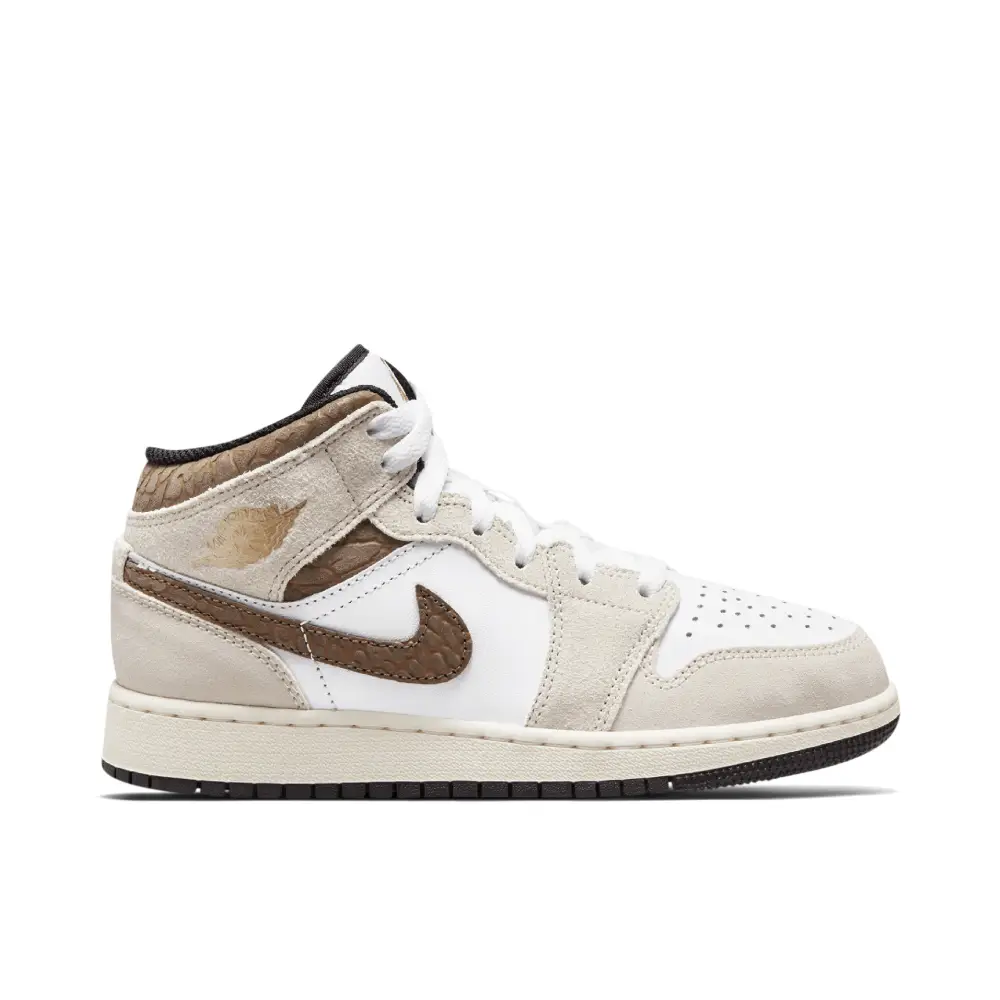 Air Jordan 1 Mid SE Brown Elephant GS 