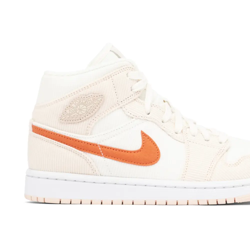 Air Jordan 1 Mid Corduroy Sail Womens 