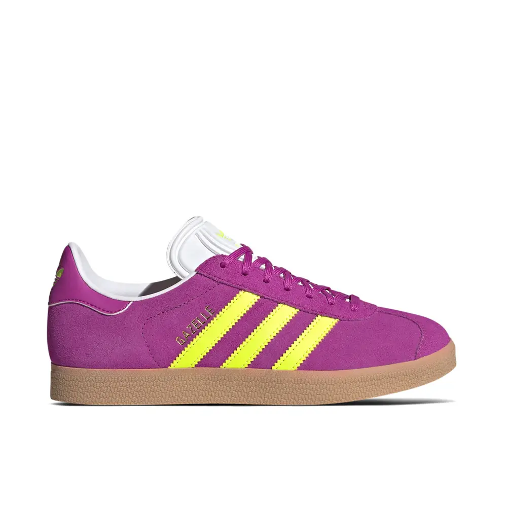 Adidas Gazelle Purple Burst Solar Yellow Womens 