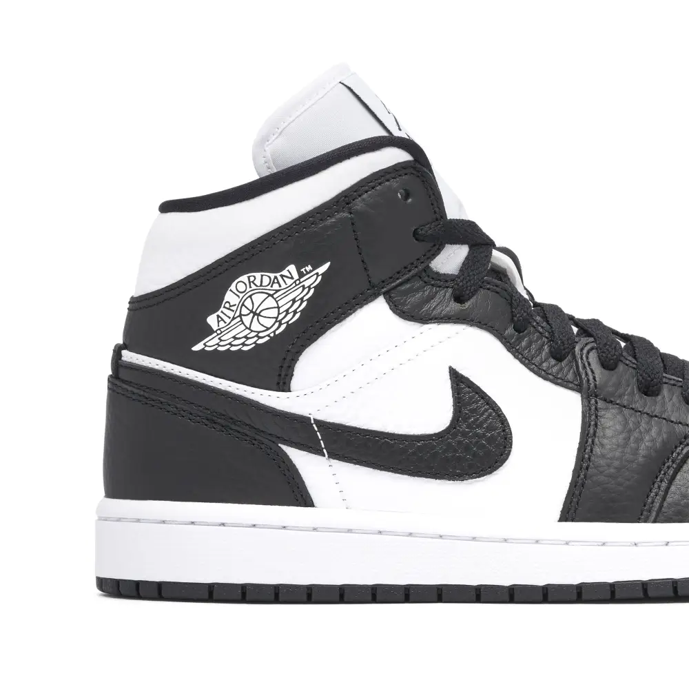 Air Jordan 1 Mid Split Black White Womens Two Tone