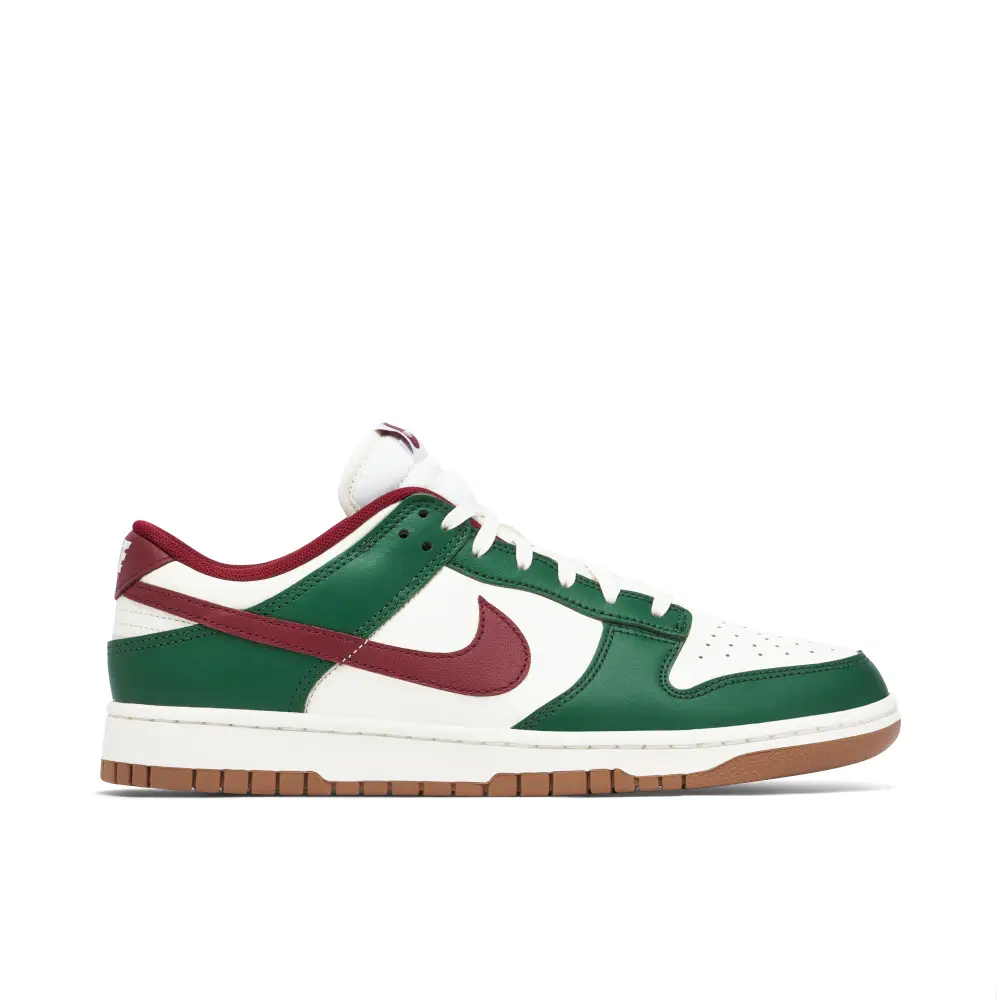 Nike Dunk Low White Green Team Red 92842