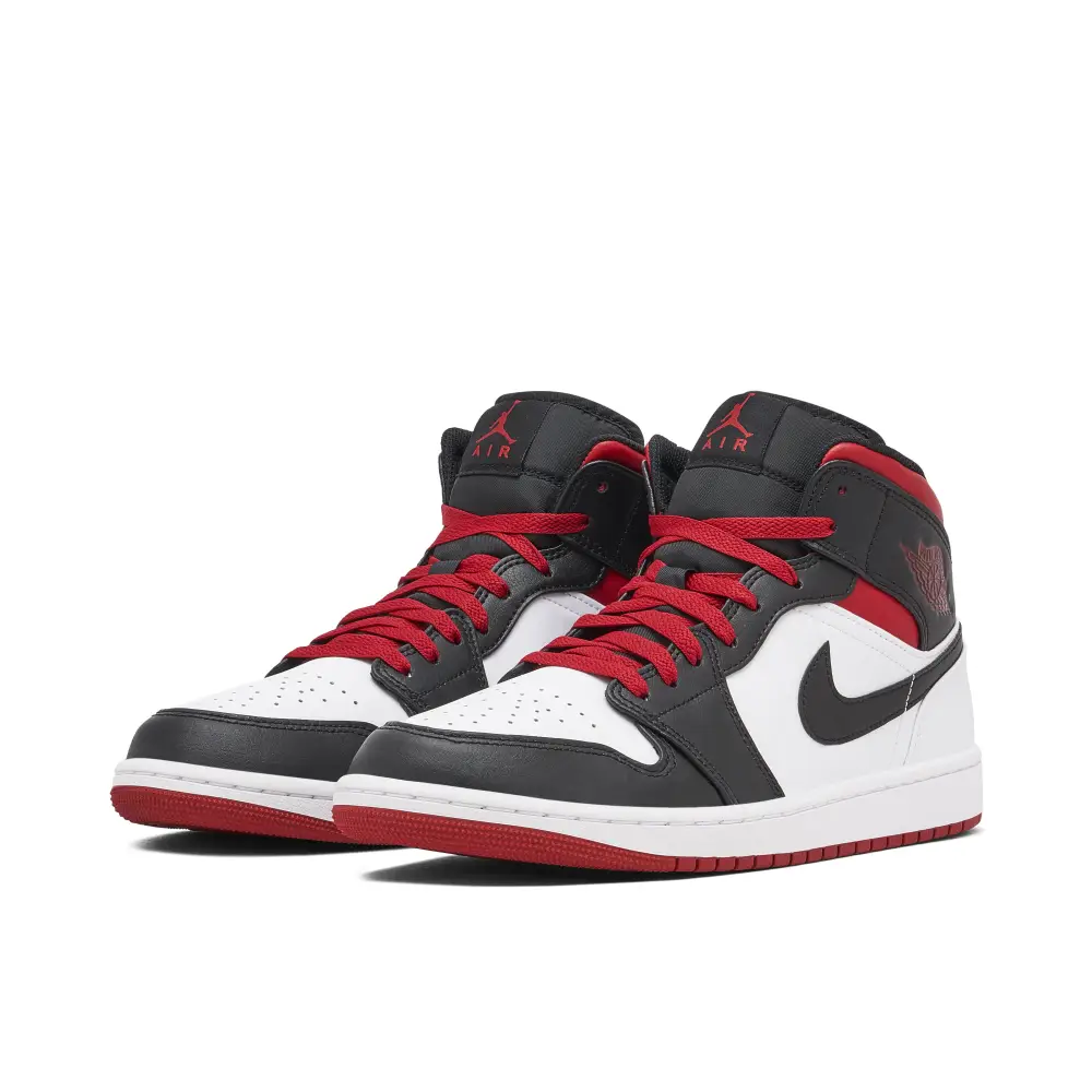 Air Jordan 1 Mid Gym Red Black Toe 