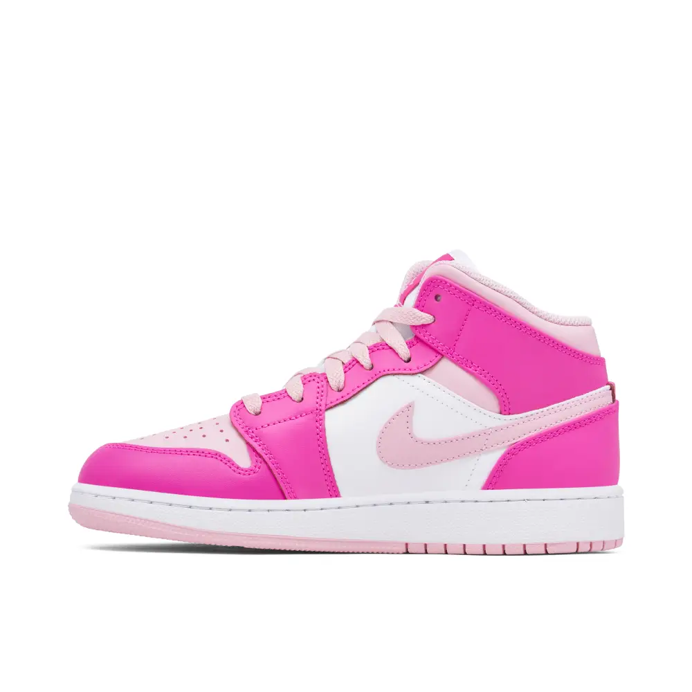 Air Jordan 1 Mid Fierce Pink GS 