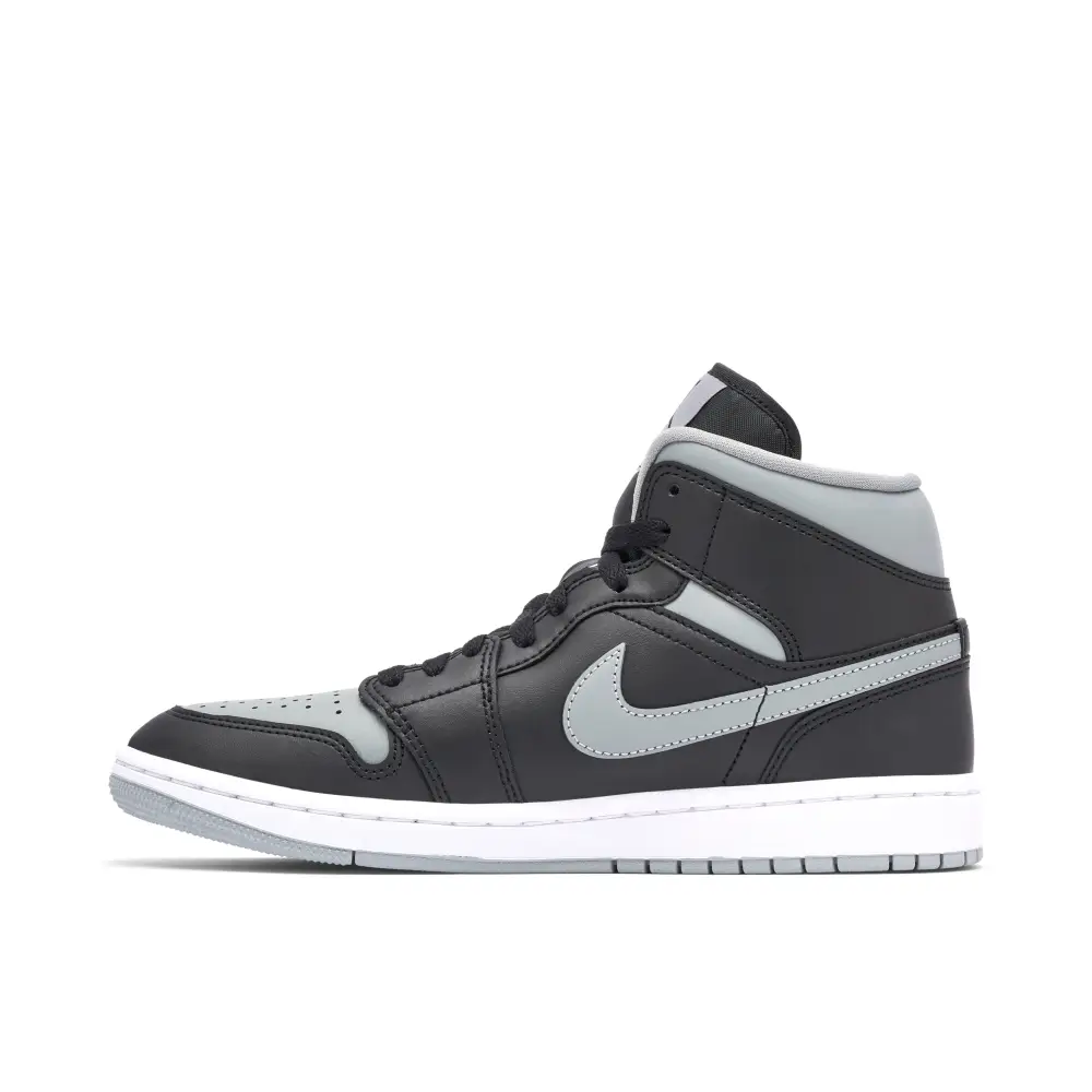 Air Jordan 1 Mid Shadow Black Grey Womens 