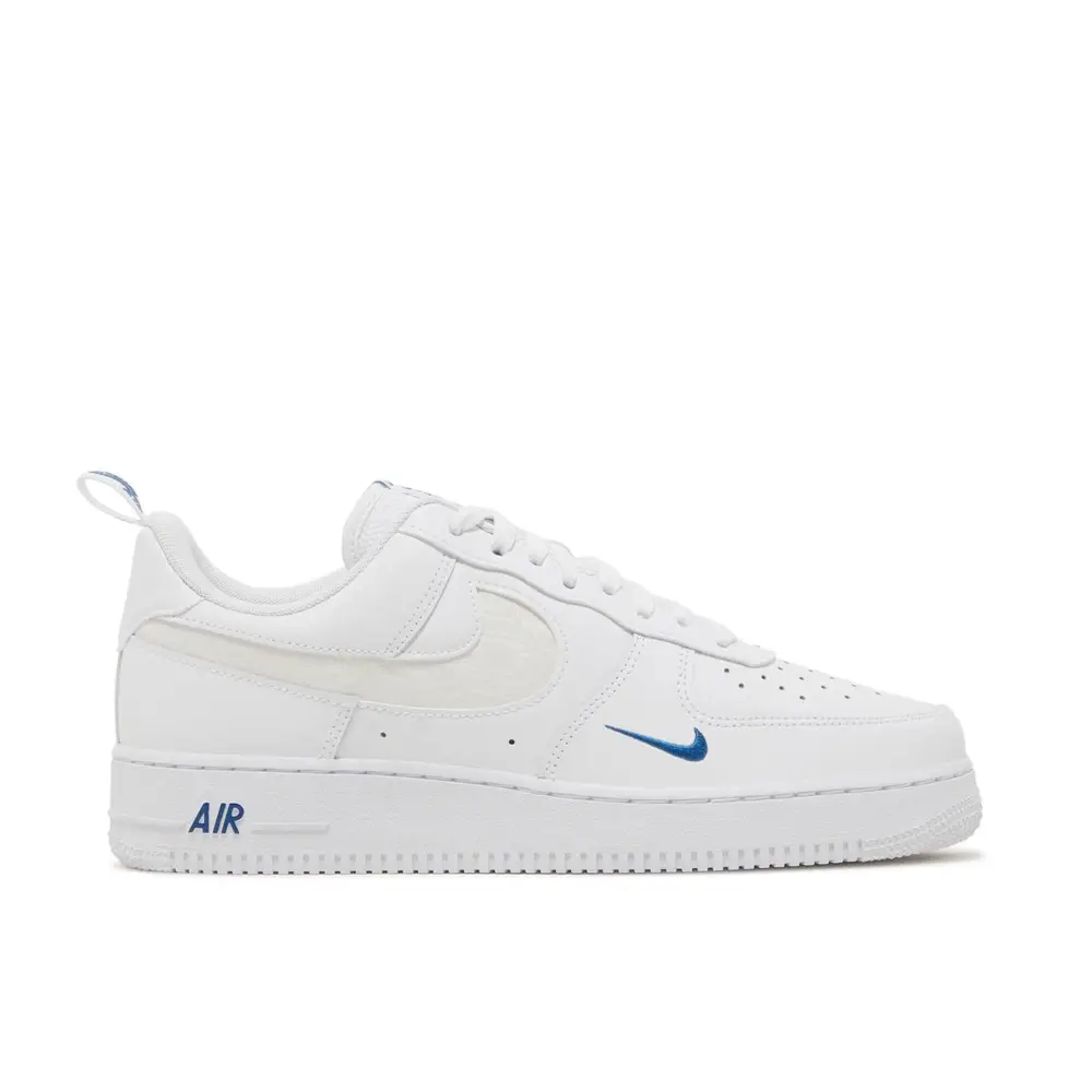 Nike Air Force 1 07 LV8 Reflective Swoosh White Dark Marina Blue A015960