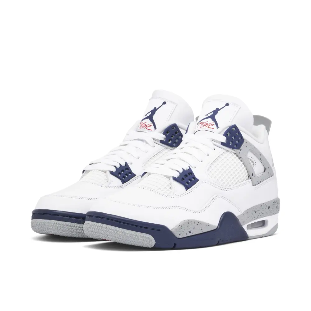 Air Jordan 4 Retro White Midnight Navy 