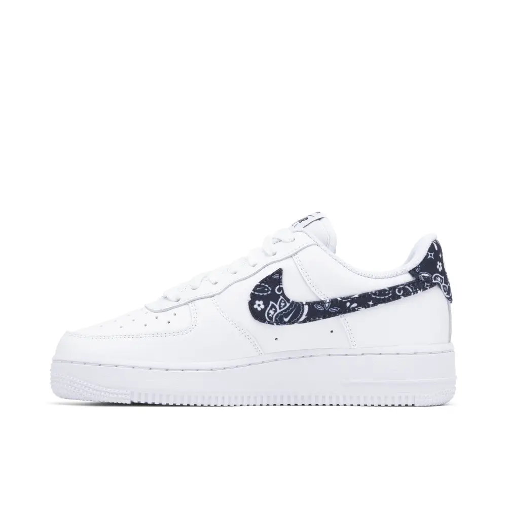 Nike Air Force 1 Low 07 White Black Paisley Womens 8D302091