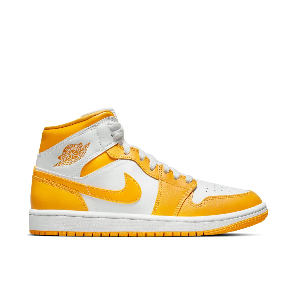 Air Jordan 1 Mid White Yellow Womens 
