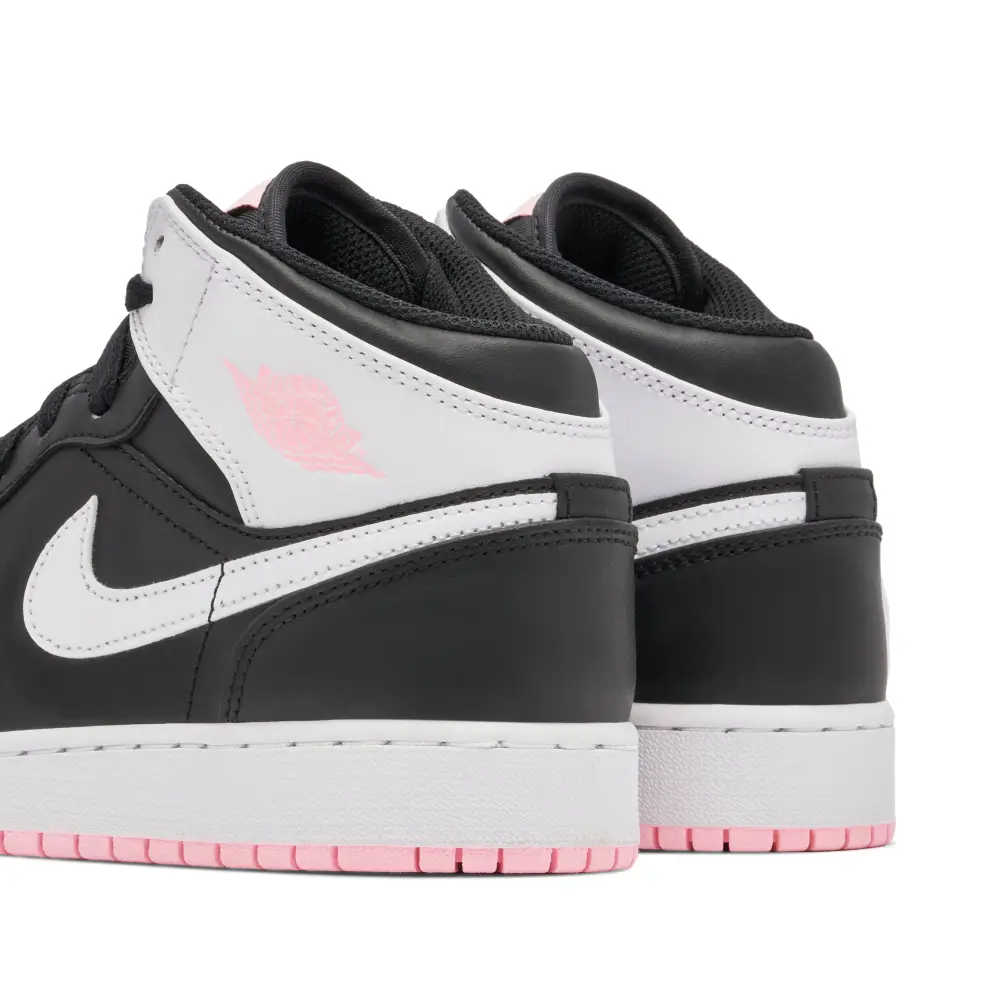 Jordan 1 Mid Black Arctic Pink GS 