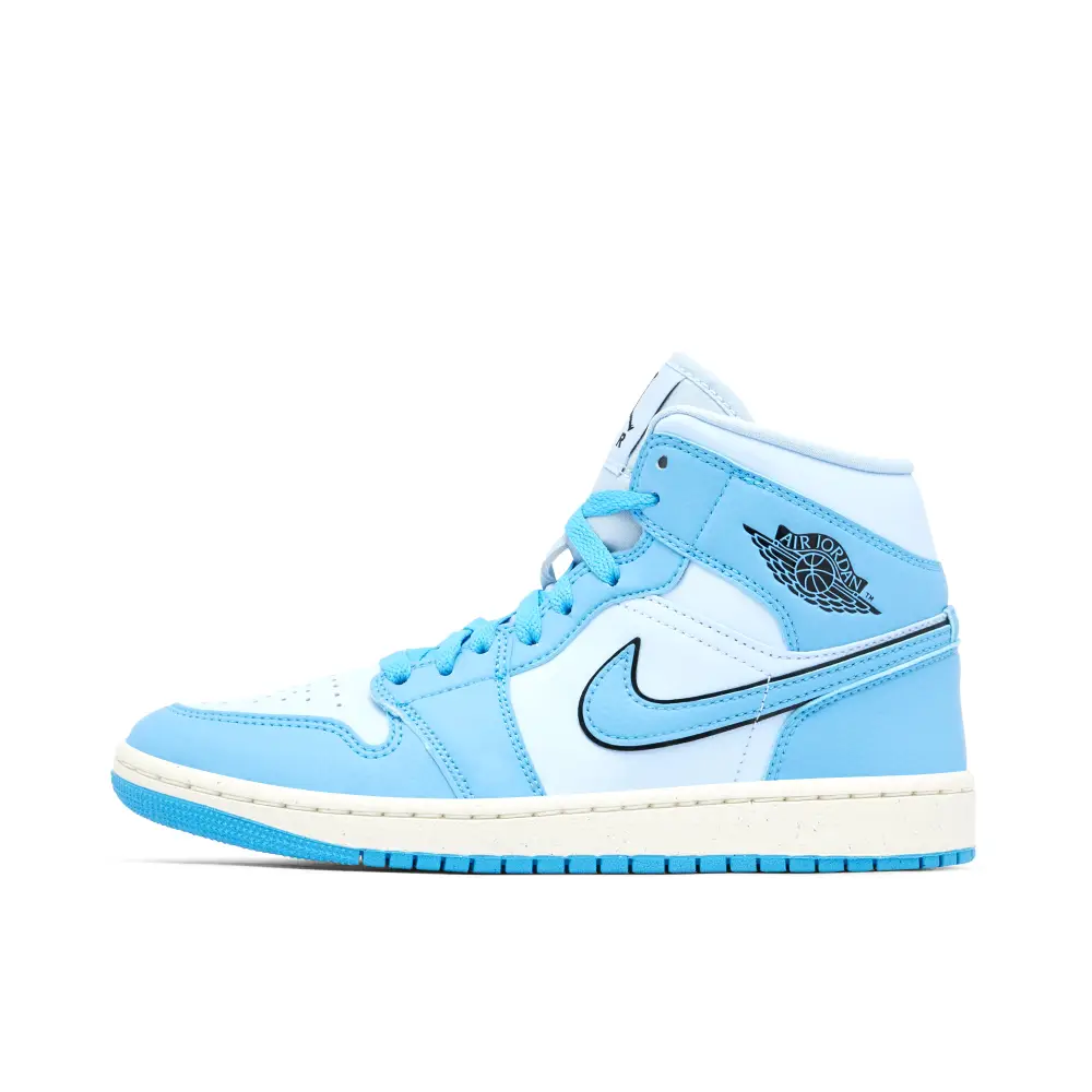 Air Jordan 1 Mid Ice Blue Womens 