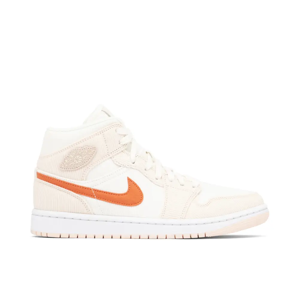 Air Jordan 1 Mid Corduroy Sail Womens 
