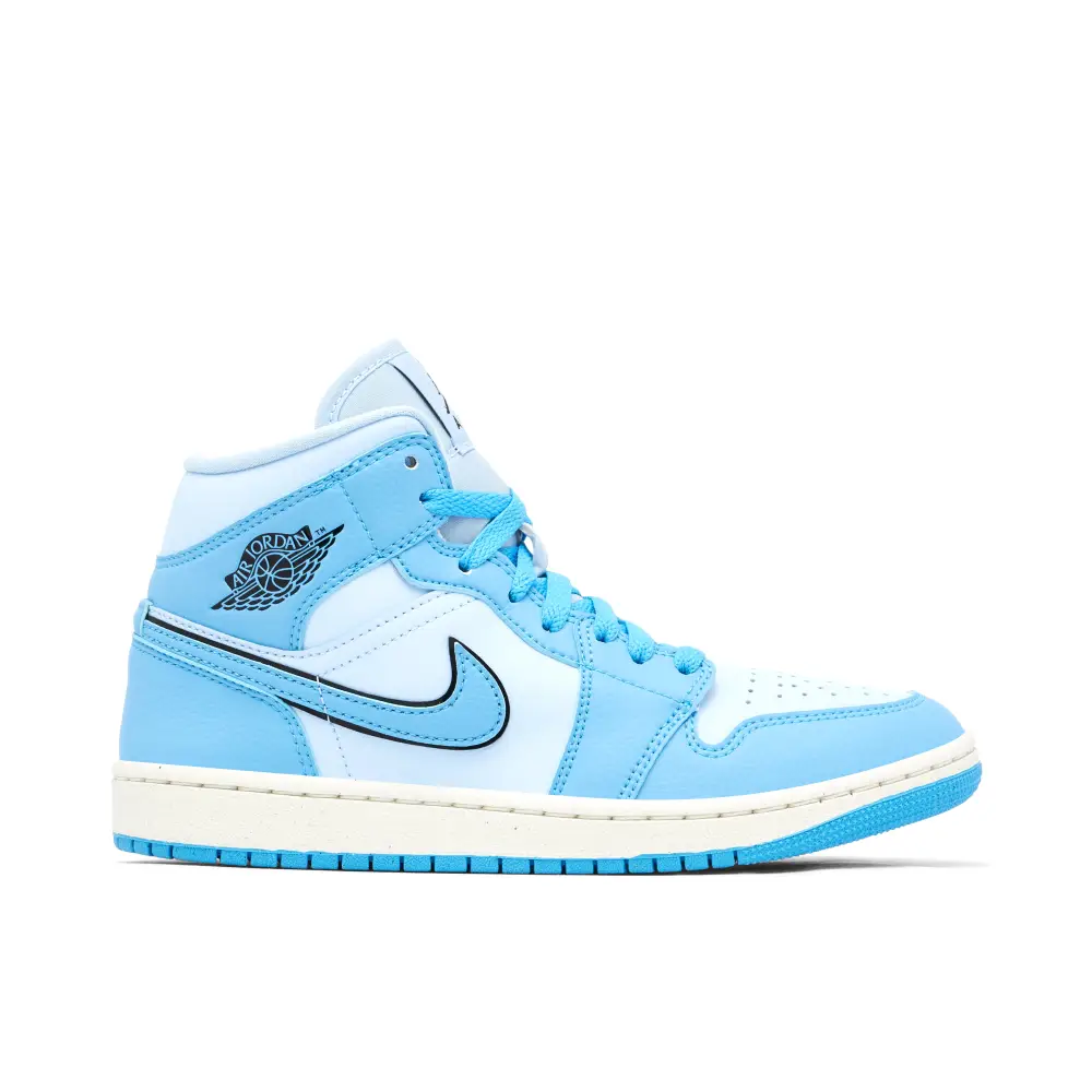 Air Jordan 1 Mid Ice Blue Womens 