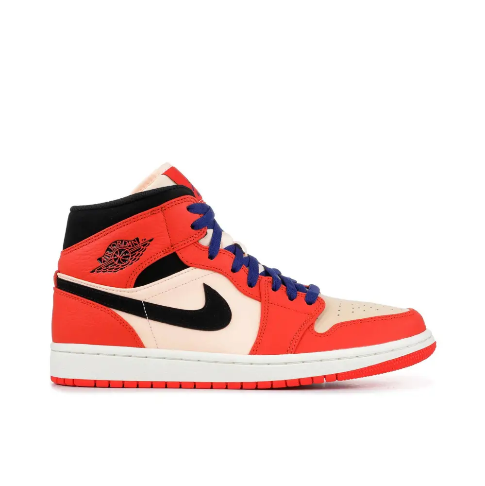 Air Jordan 1 Mid Team Orange Black 