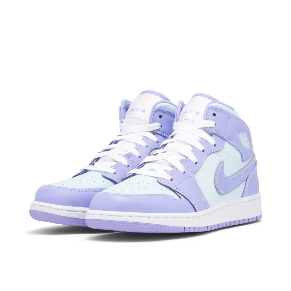 Air Jordan 1 Mid GS Purple Aqua