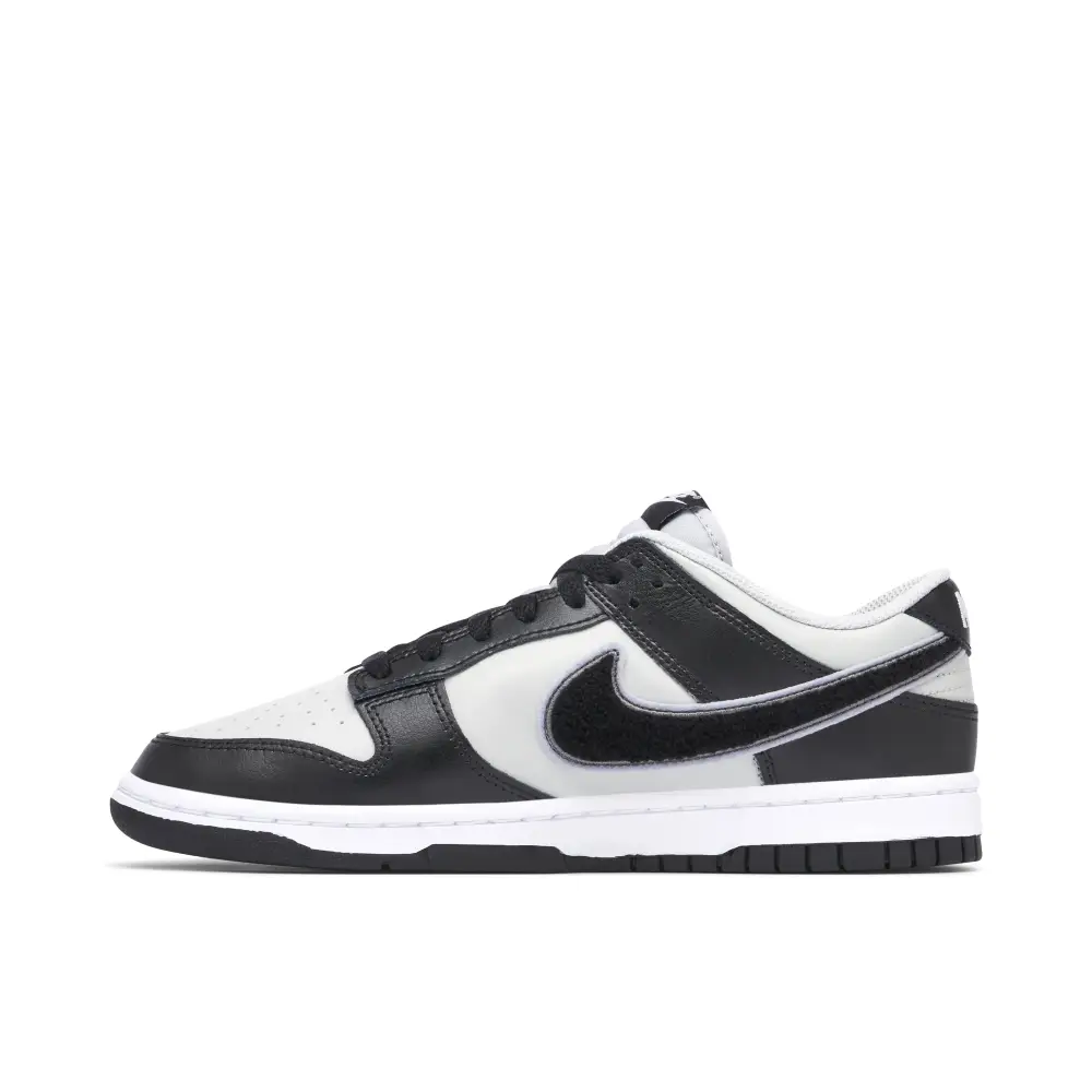 Nike Dunk Low Chenille Swoosh Black Grey C5EB35944