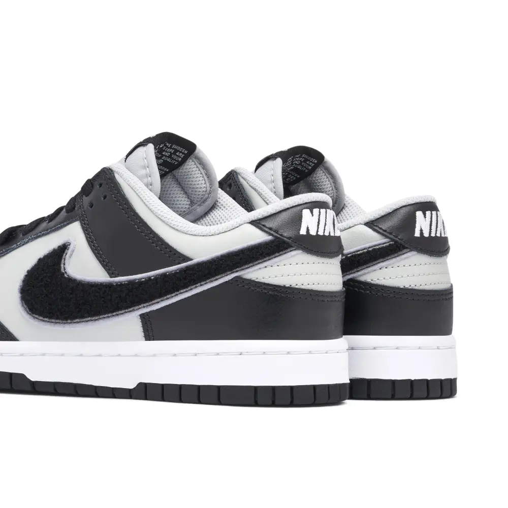 Nike Dunk Low Chenille Swoosh Black Grey