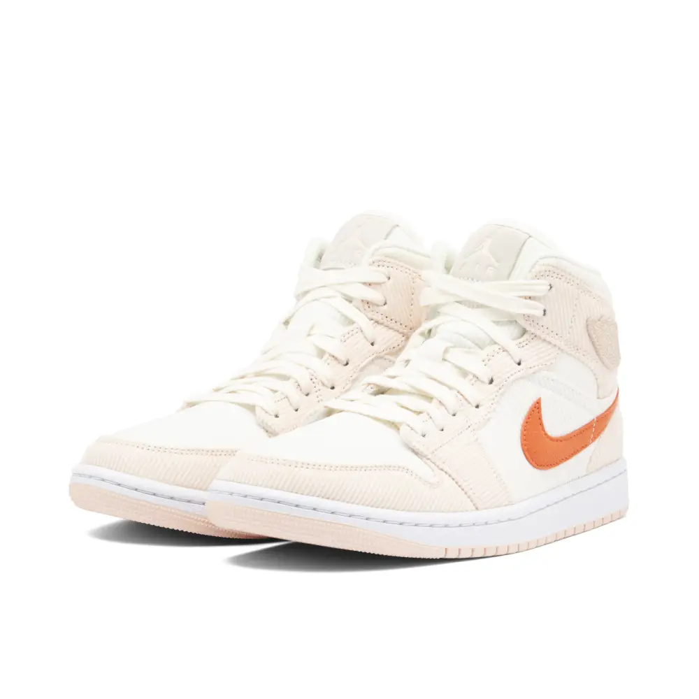 Air Jordan 1 Mid Corduroy Sail Womens