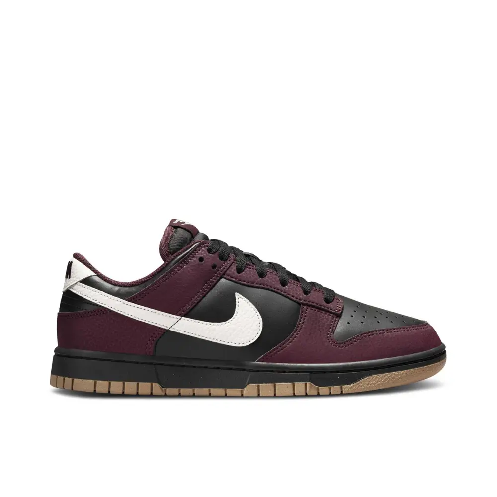 Nike Dunk Low Next Nature Burgundy Crush Black Womens 