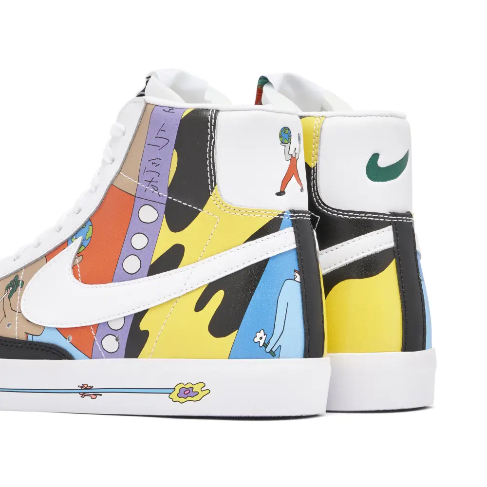 Ruohan Wang x Nike Blazer Mid 77 Flyleather Multi 