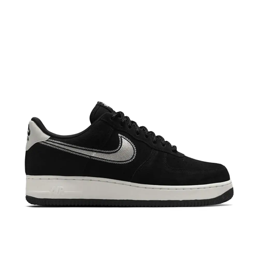 Nike Air Force 1 Low '07 LV8 Black Sail Embroidered Swoosh 47B181133