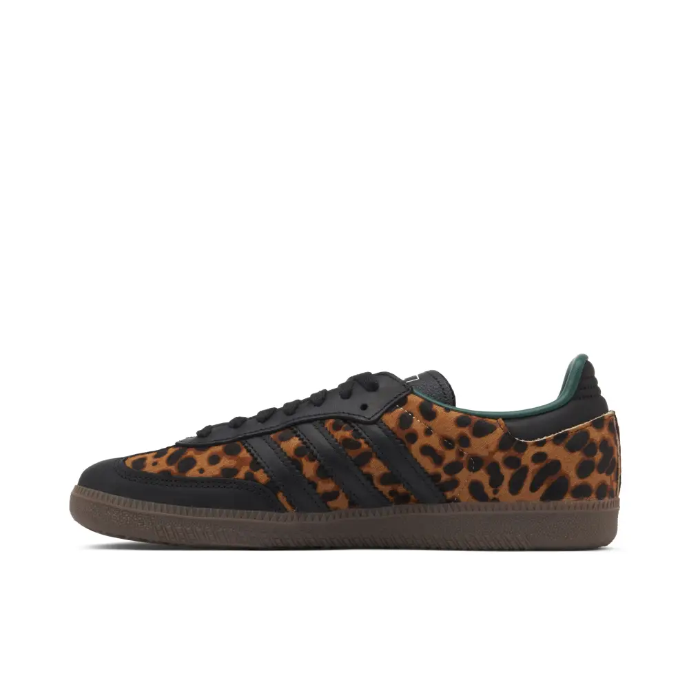 Adidas Samba OG Black Green Leopard Womens 
