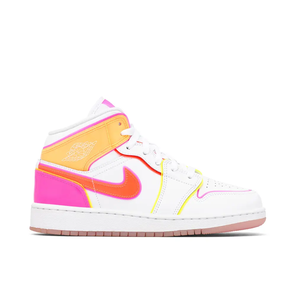 Air Jordan 1 Mid Neon Glow GS
