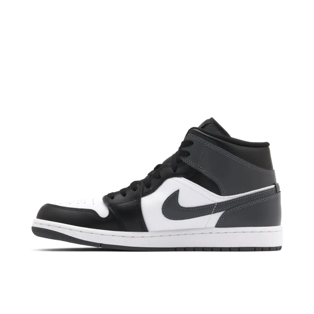 Air Jordan 1 Mid Black White Iron Grey 