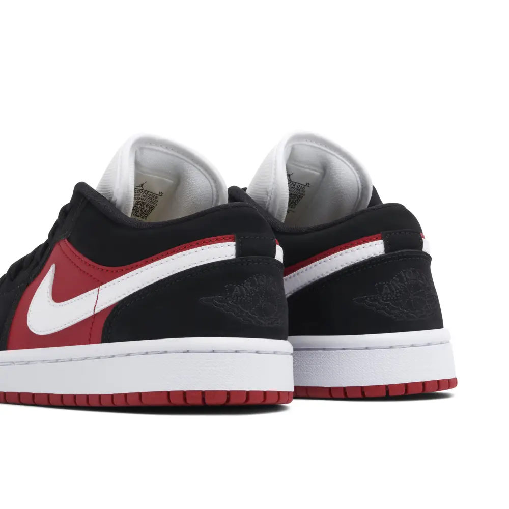 Air Jordan 1 Low Black White Gym Red Womens