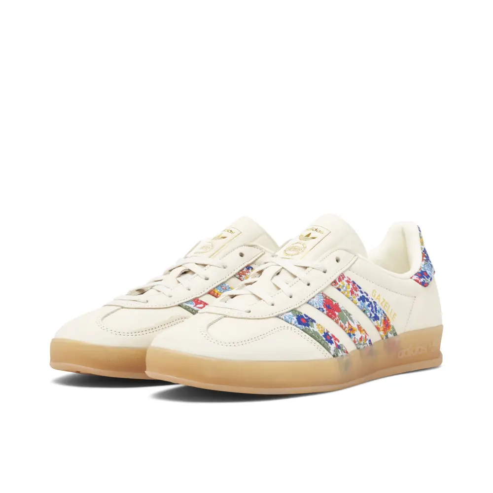 Adidas Gazelle Indoor Liberty London Floral Embroidery Stripes Womens 