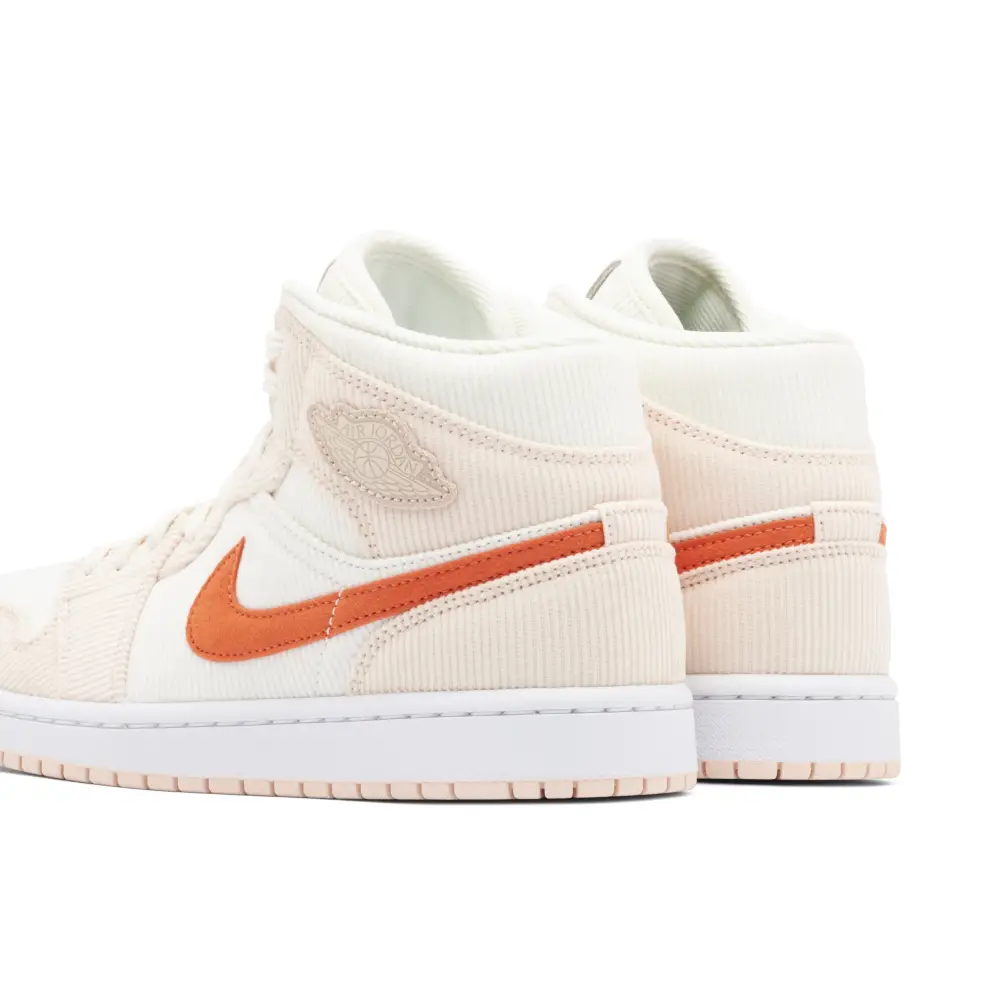 Air Jordan 1 Mid Corduroy Sail Womens