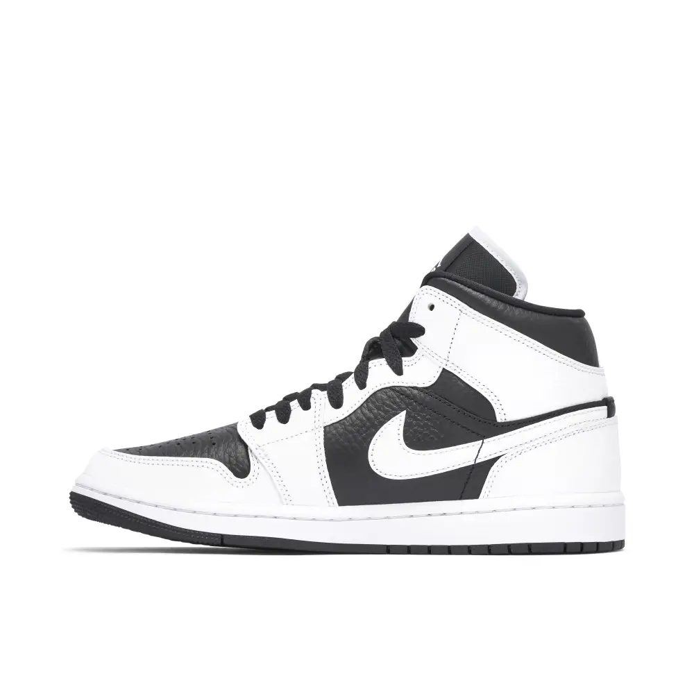 Air Jordan 1 Mid Split Black White Womens Two Tone