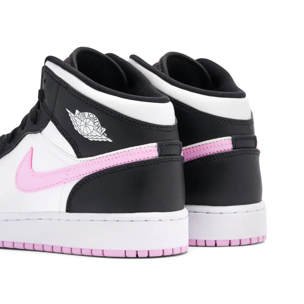 Air Jordan 1 MID GS White Black Light Arctic Pink 