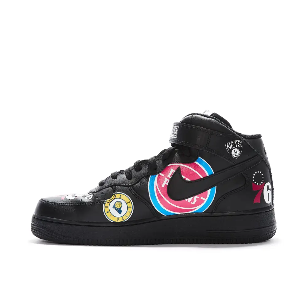 Supreme x Air Force 1 Mid 07 NBA Black 