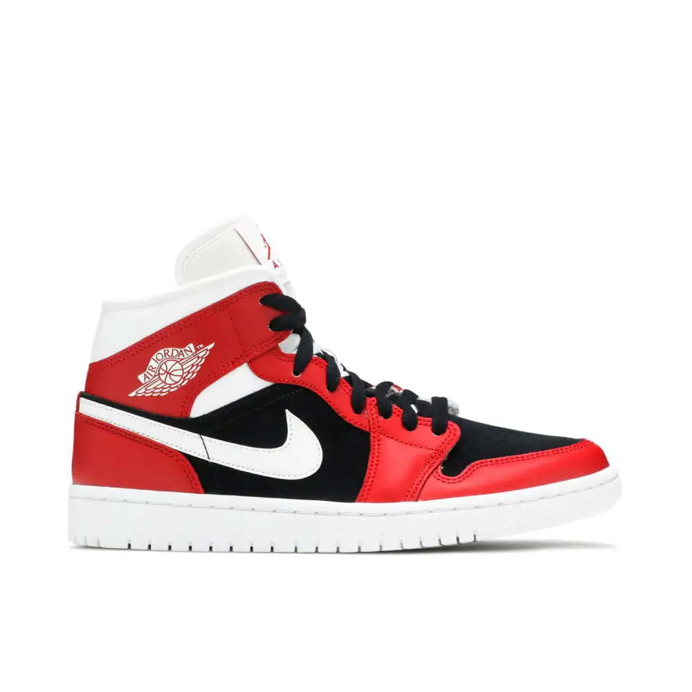 Air Jordan 1 Mid Gym Red Black Womens 