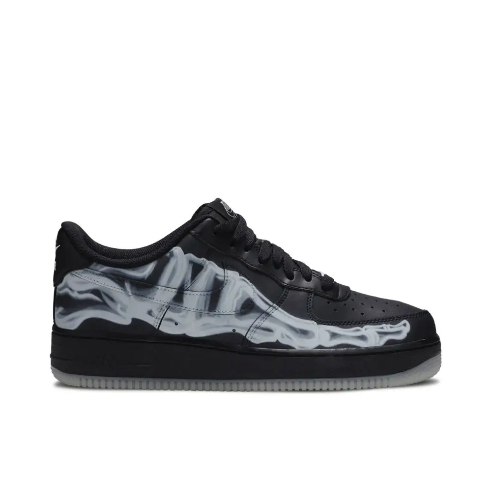 Nike Air Force 1 Low Black Skeleton Halloween 