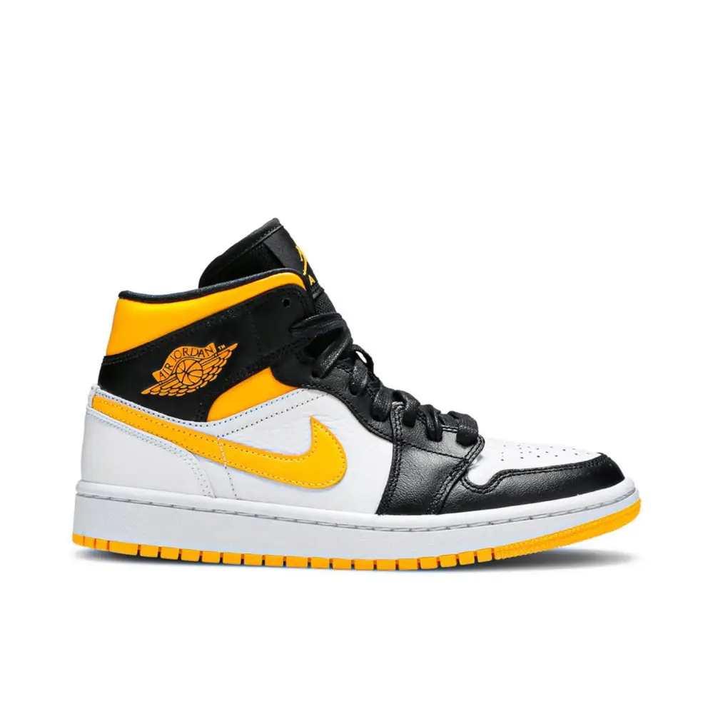 Air Jordan 1 Mid Laser Orange Black Womens 