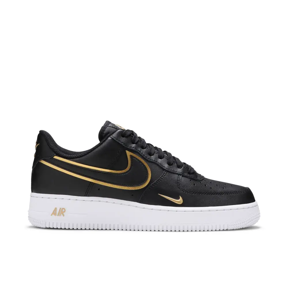 Nike Air Force 1 07 Low Mini Swoosh Black Gold 