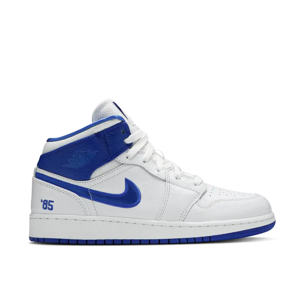 Air Jordan 1 Mid 85 White Red Blue GS 